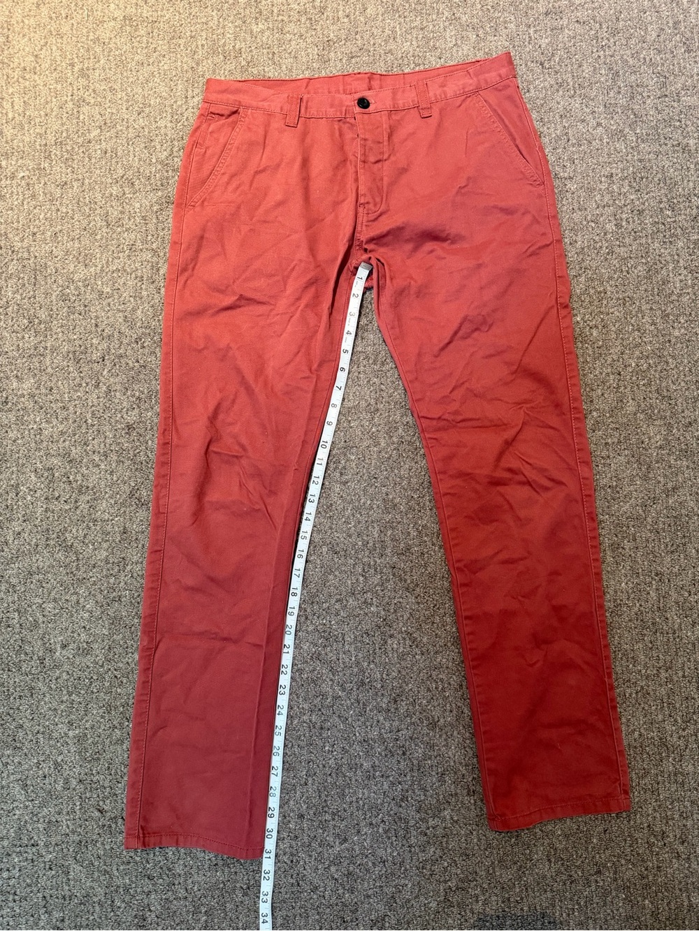 Denim Co. Chinos with Button Closure